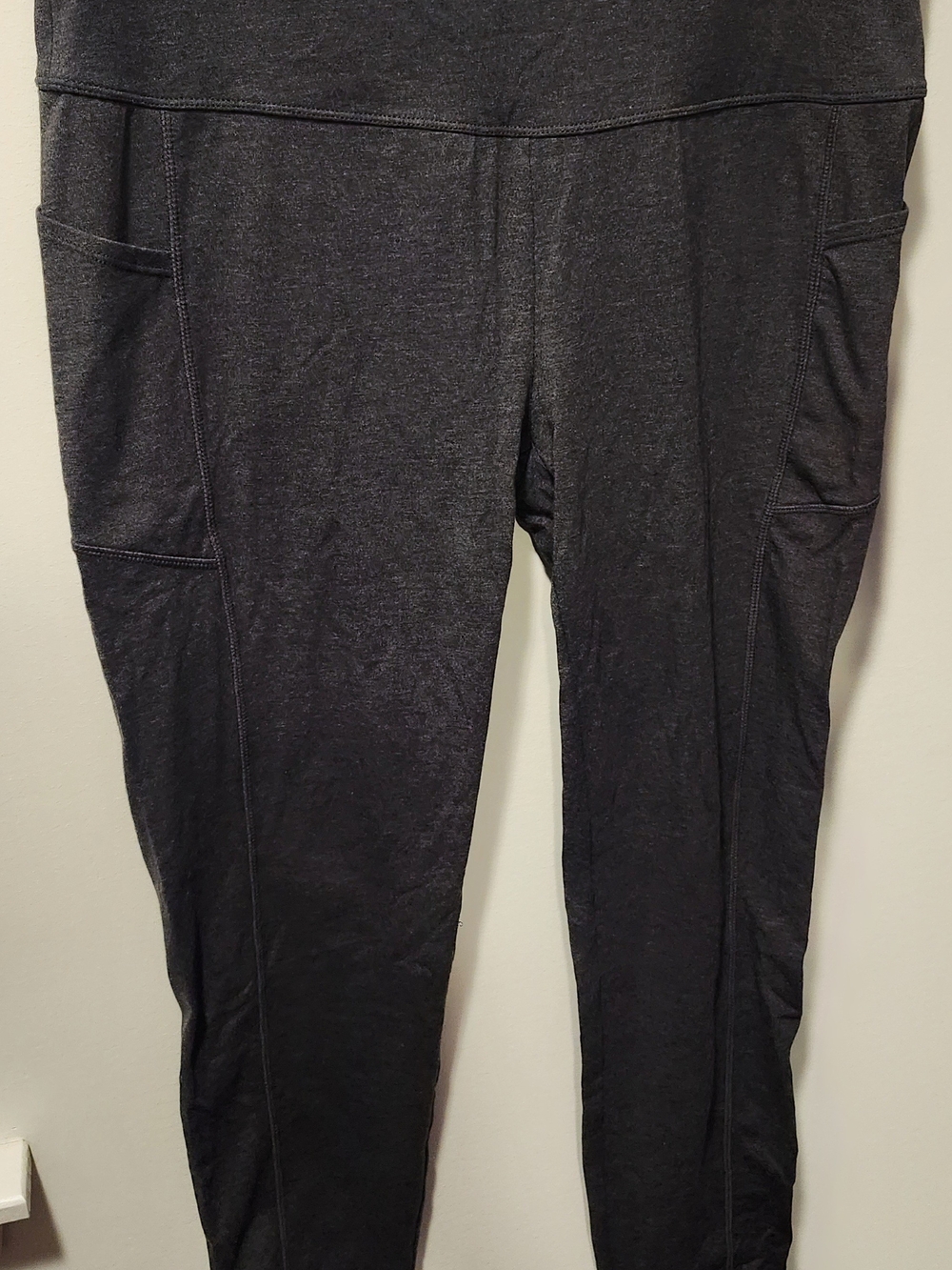 Spalding Charcoal Stretch Ankle Leggings with Side Pockets